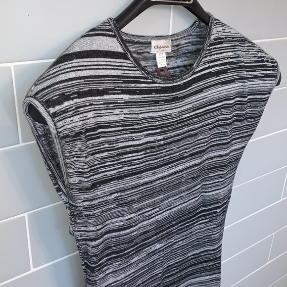 Dynamite Black and Gray Striped Mini Dress - Picture 4 of 13